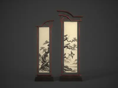 Chinese Banners 3D model