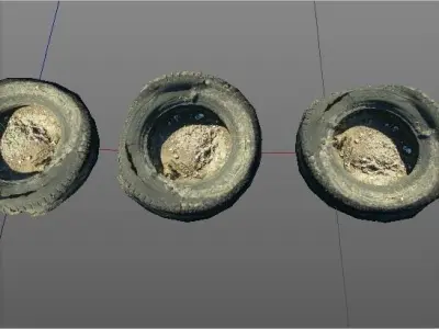 Old Tire Free low-poly 3D model