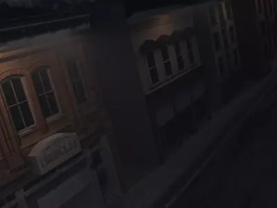 14 Low Poly Downtown Buildings Low-poly 3D model