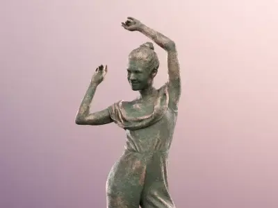 Bella 11645-02 - Dancing Woman Statue Low-poly 3D model