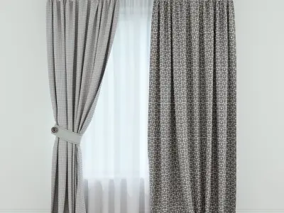 Modern Curtain 11 3D model