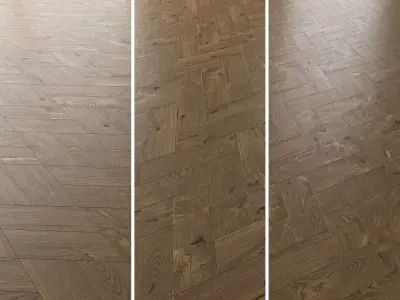 Parquet Oak Estate NEW Brushed set 5 3D model