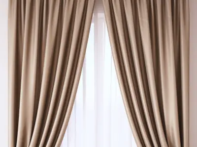 Set 44 Curtains 3D model
