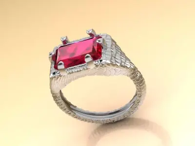 Knight Ring Jewelry model - for Him and Her 3D print model