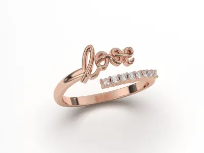 Love valentine ring  3D print model