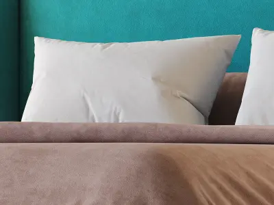 Amolife Upholstered Bed 3D model