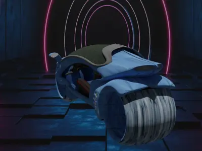 Motorcycle futuristic 3D model