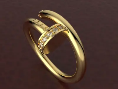 Ring Juste Un Clou 3D print model