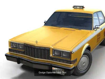 Classic american taxi collection 3D Model Pack