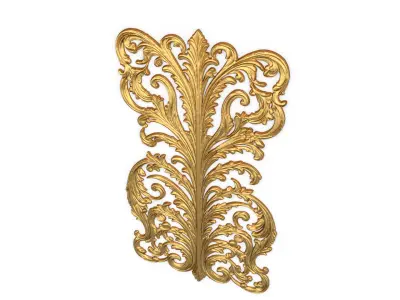 Classic decor ornament carved 40 3D model