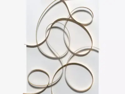 Uttermost Freehand 60 High Brushed Gold Metal Wall Panel PBR 3D model