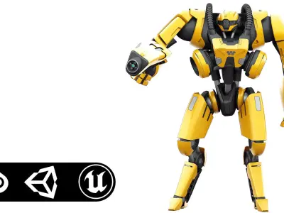 BATTLE DROID SYRIOS-G Rigged for Unreal Engine - Unity - MIXAMO 3D model