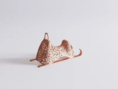 Christmas Sleigh Home Decoration  jewelry 3D print model