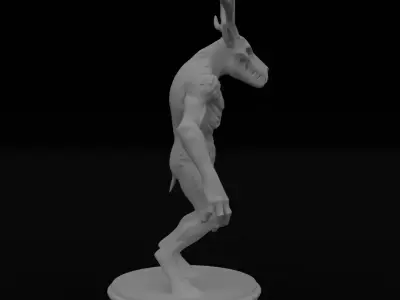 Wendigo 3D model 3D printing Horror Figurine Halloween Monster 3D print model