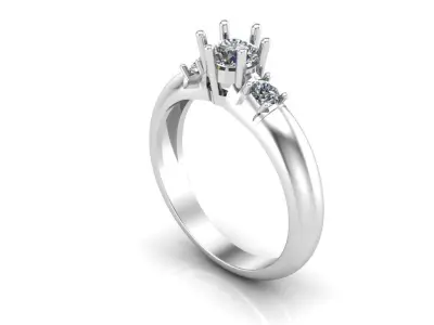  Engagement ring 3d model heart Design 3D print model 3D print model