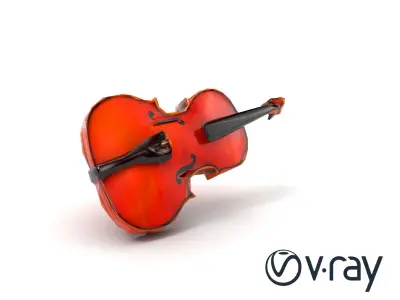 Deep Amber Varnish Cello model pack Low-poly 3D model