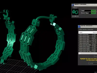 A100-137-earring  3D print model