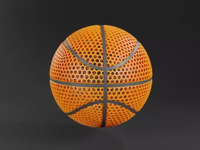 AIRLESS BASKETBALL - STL - 3MF MULTICULOR 3D print model