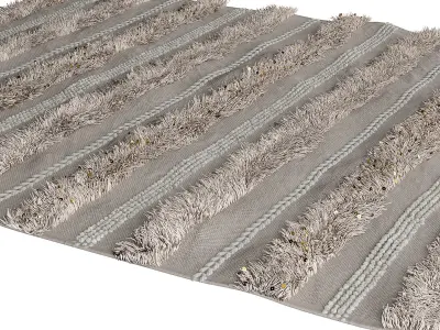 Shag rug with glitter 3D model
