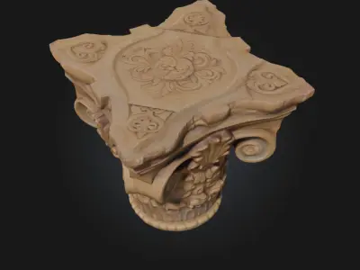 Corinthian Capital Design  The Pinnacle of Classical  3D model