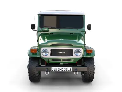 Toyota Land Cruiser FJ 40 with Chassis Green 3D model