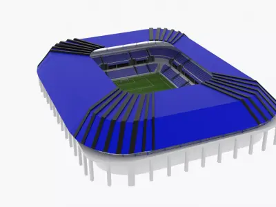 Football Stadium Low-poly 3D model