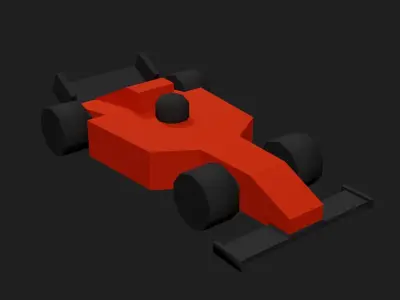 Lowpoly Toy Raycing Car Low-poly 3D model