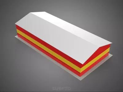 GARAGE FIRE STATION HOUSE HALL DEPARTMENT 5 CAR TRUCK ENGINE BAY 3D model