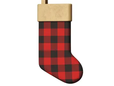Christmas Stockings 01 Low-poly 3D model