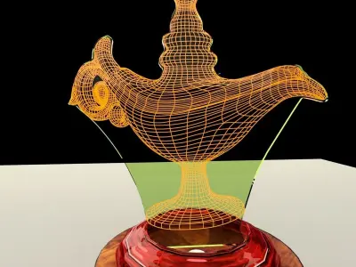 Chinese magic lam with display stand 3D model