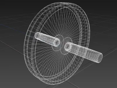 Ab Roller - Gym equipment Low-poly 3D model