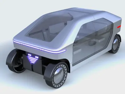 Electric bus autopilot 3D model