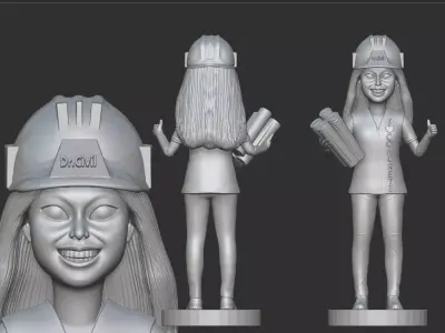 Engineer Cartoon 3D print model