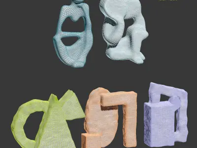 Clay decor - Sculptures 3D model