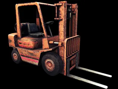 Forklift - PBR - Textured Low-poly 3D model