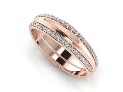 Diamond Jewelry Ring 3D print model 35