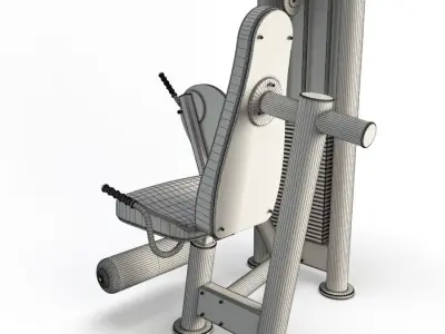 Gym Seated Legs Curl 2 3D model