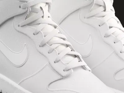 NIKE - DUNK HIGH - WHITE 3D model