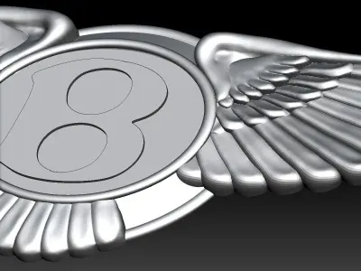 Bentley logo 3D print model