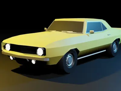 Low-Poly Chevrolet Camaro 1969 Low-poly 3D model