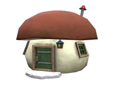 Mooshroomhouse mushroom house Low-poly 3D model