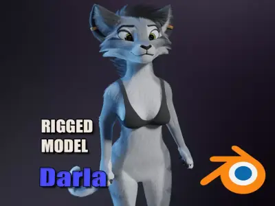 Darla Anthro Cat 3D model