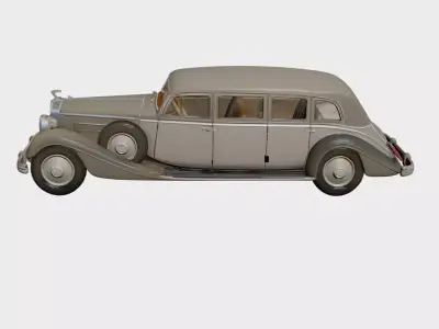 1930s Early Vintage Luxury Limousine 3D model 3D model