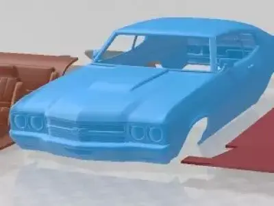 Chevrolet Chevelle SS 396 Hardtop Coupe 1970 Printable Car  3D print model