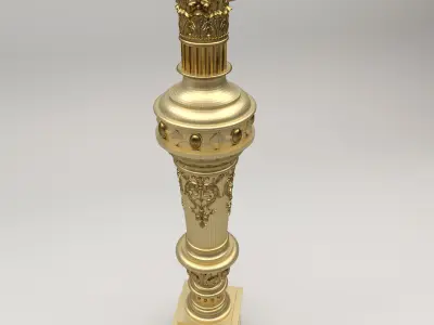 Carved Decorative Column 3D model