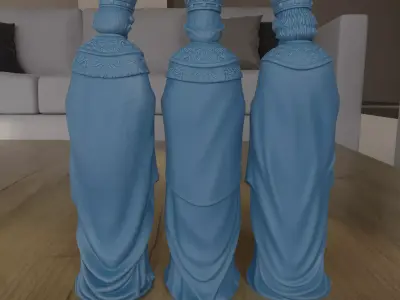 Three Wise Men Magi Nativity Scene STL 3D Print Model 3D print model