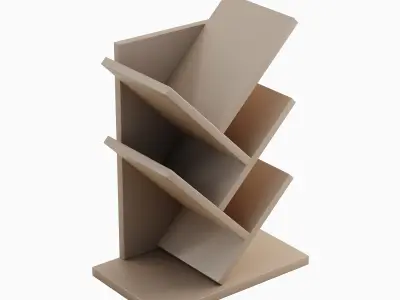 Small Bookshelf  01 Low-poly 3D model