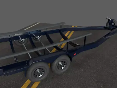 Boat Trailer 3D model