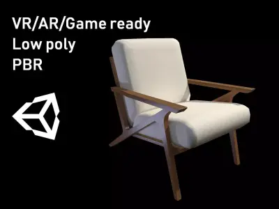 Article Otio lounge chair Lowpoly model Low-poly 3D model