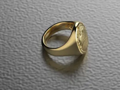 Scarab signet Ring 3D print model